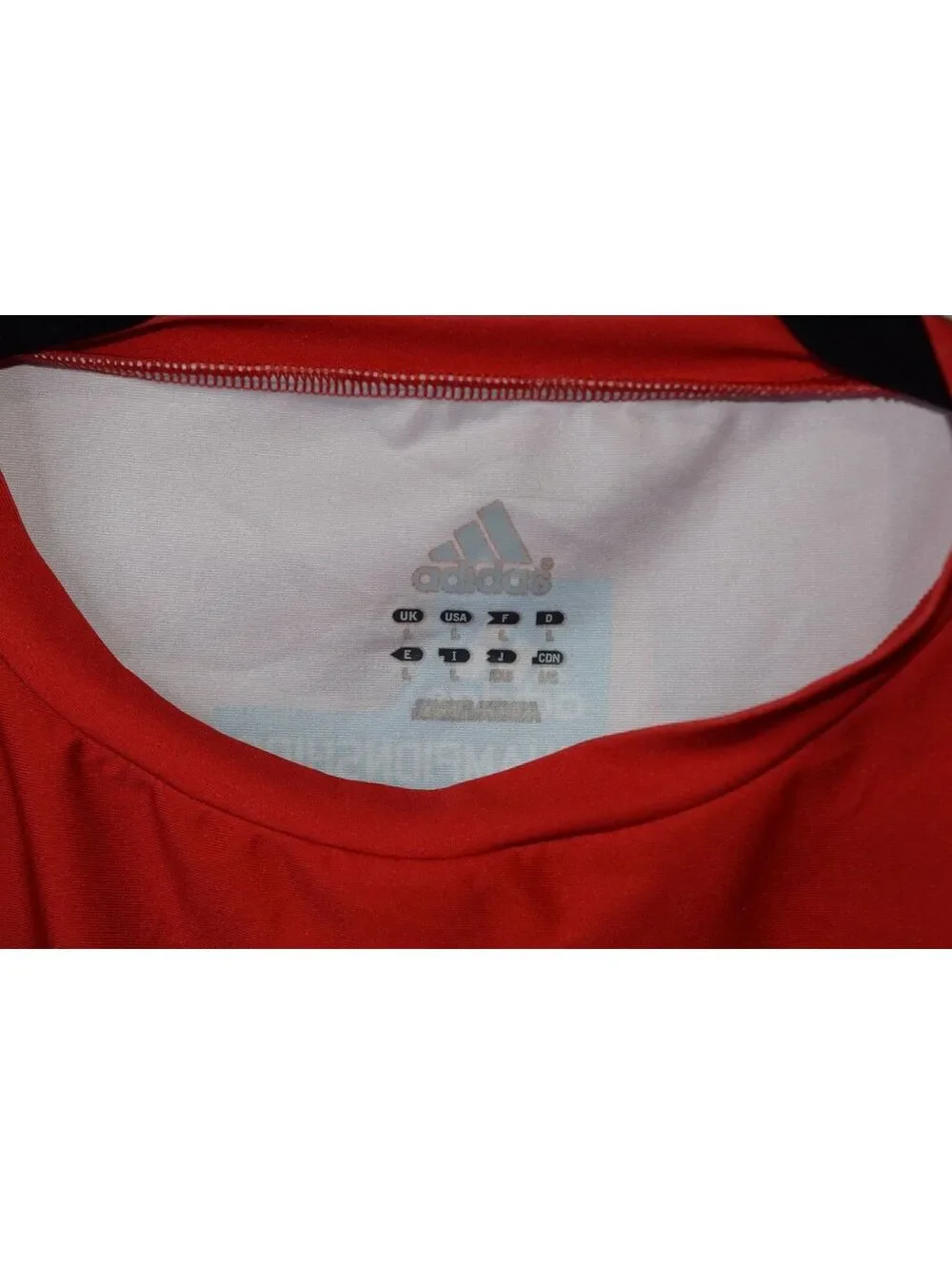 Adidas Sleeveless Red Performance Jersey with Number 13 Size L